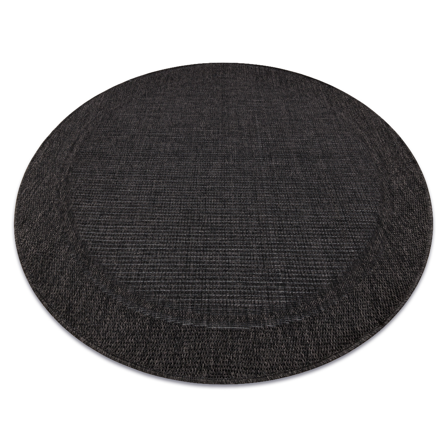 Šňůrkový koberec SIZAL TIMO 5000 černý kruh