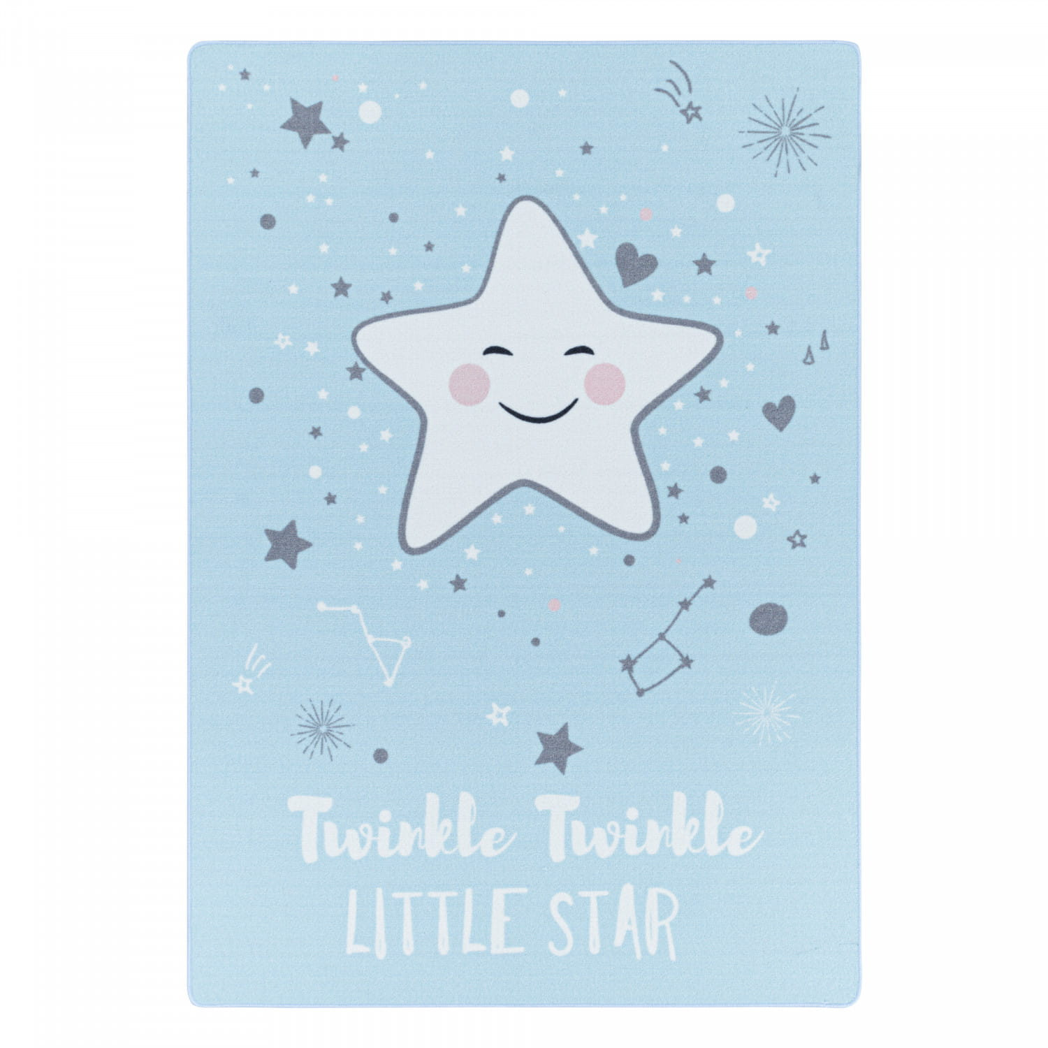 Detský protišmykový koberec Play hviezda modrá
