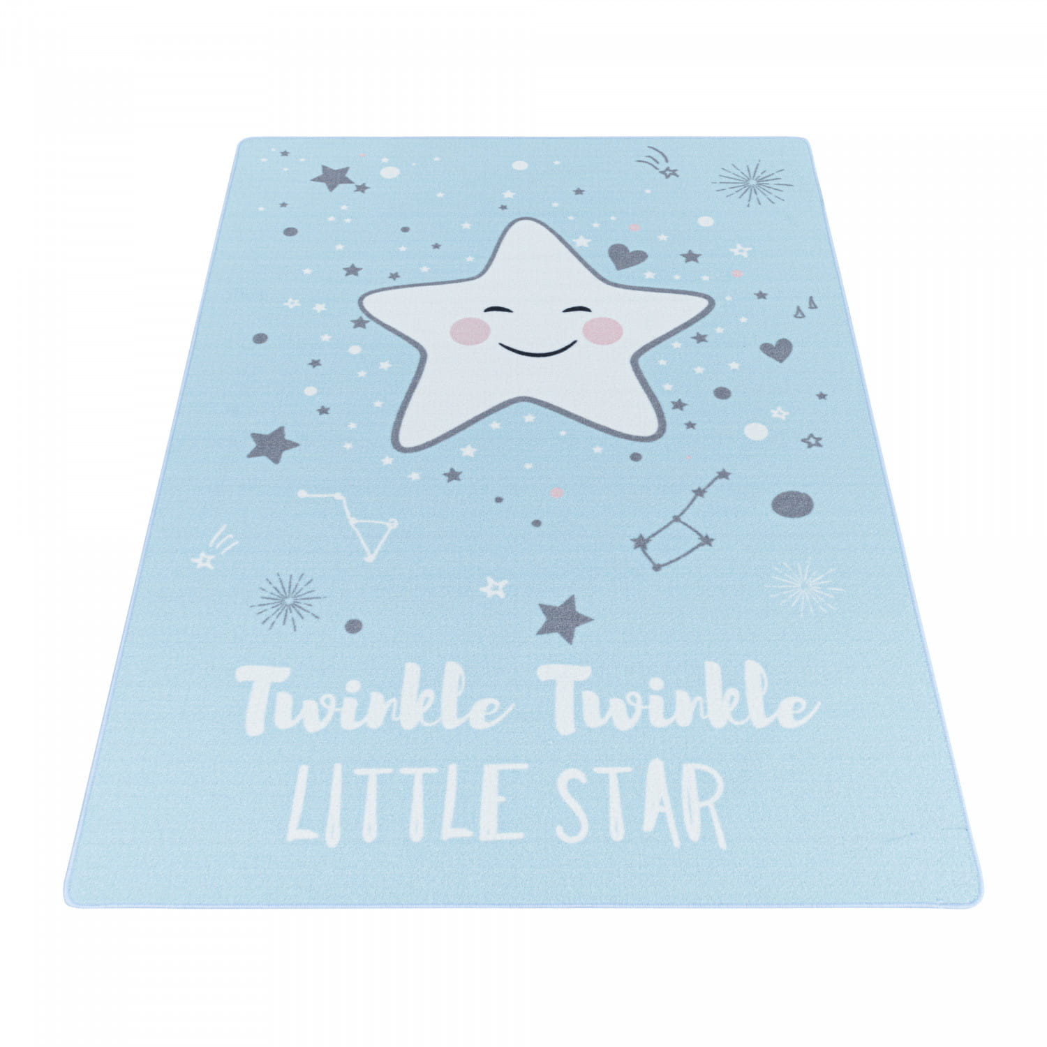 Dětský protiskluzový koberec Play hvězda modrá