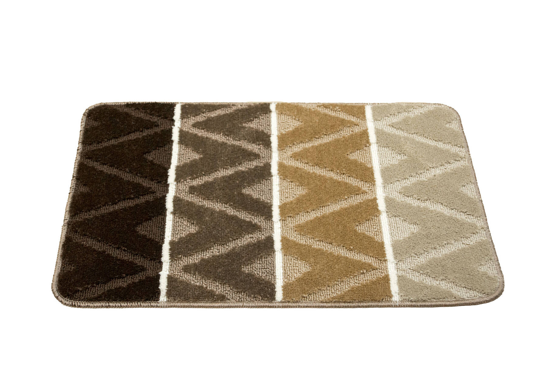 Koupelnový kobereček PALMA béžový / hnědý, kosočtverce