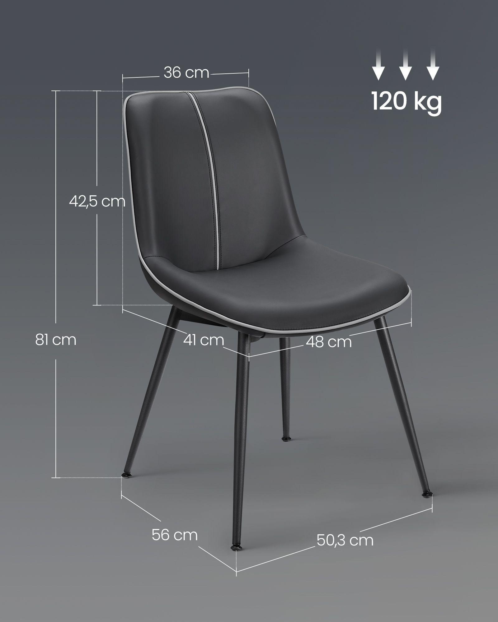 Set dvou jídelních židlí LDC140B02 (2ks)