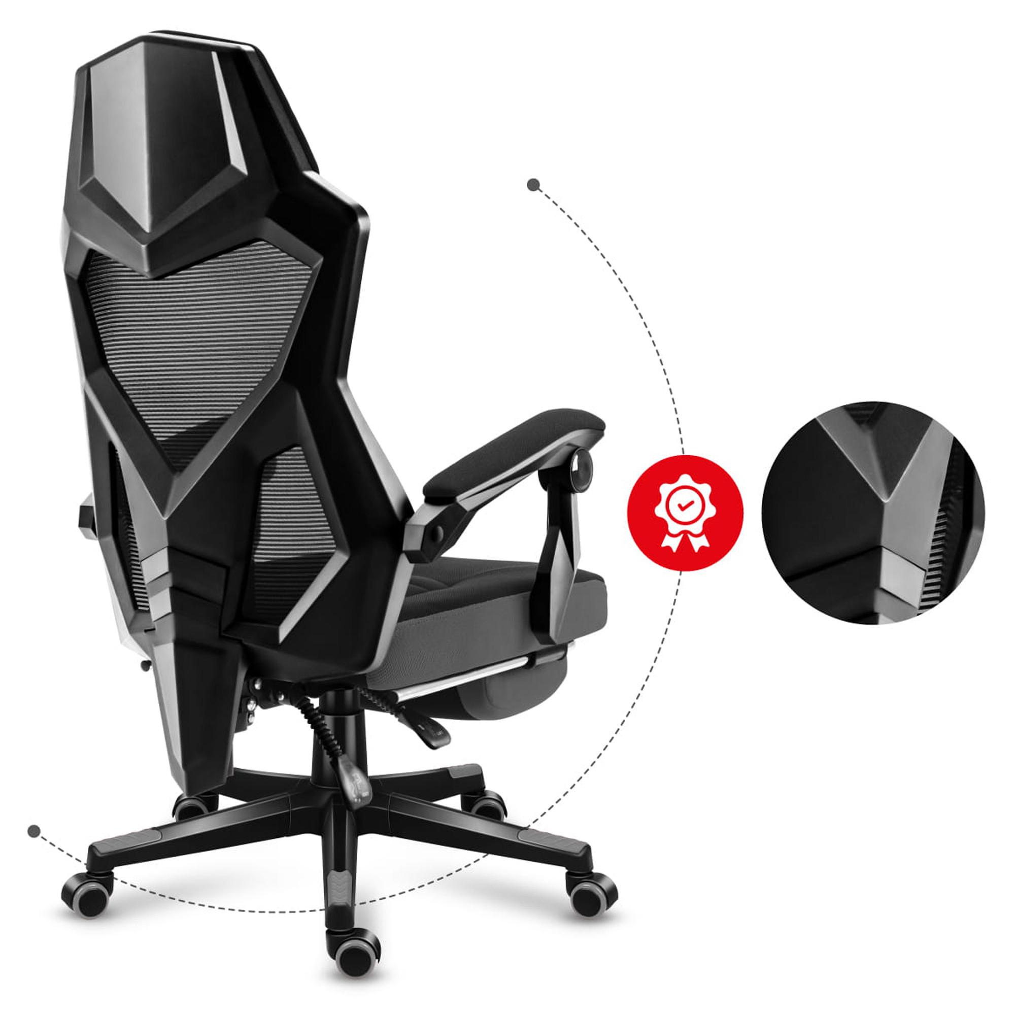 Herní židle Combat - 3.0 šedá