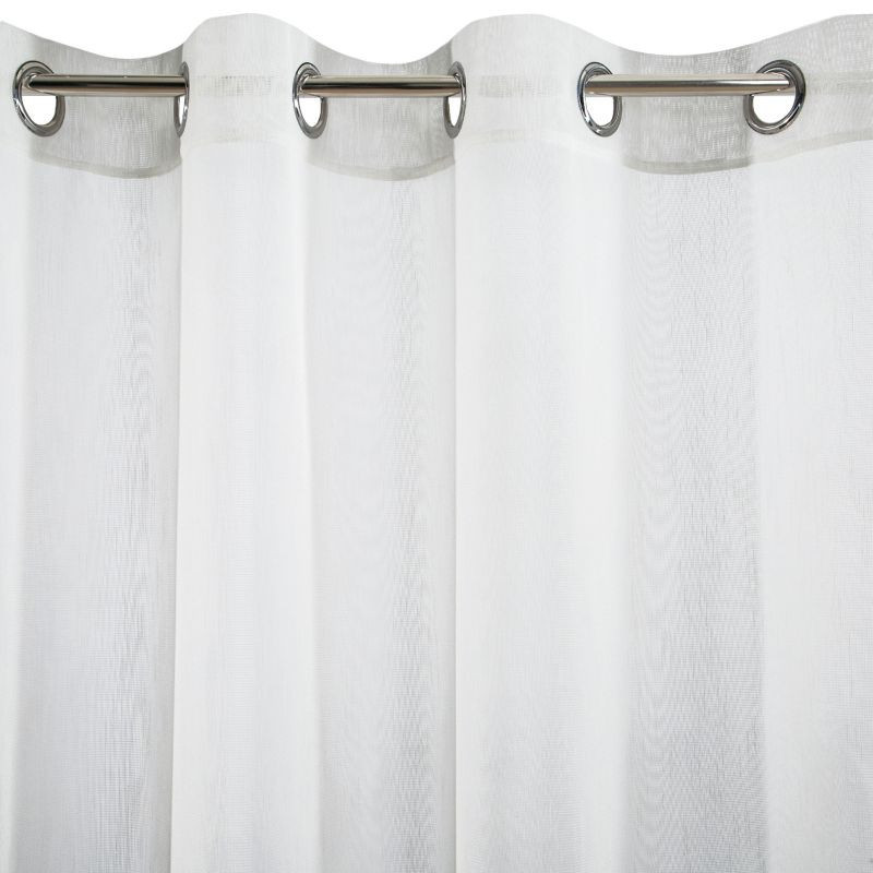 Hotová záclona ANNE bílá / stříbrná - na průchodkách