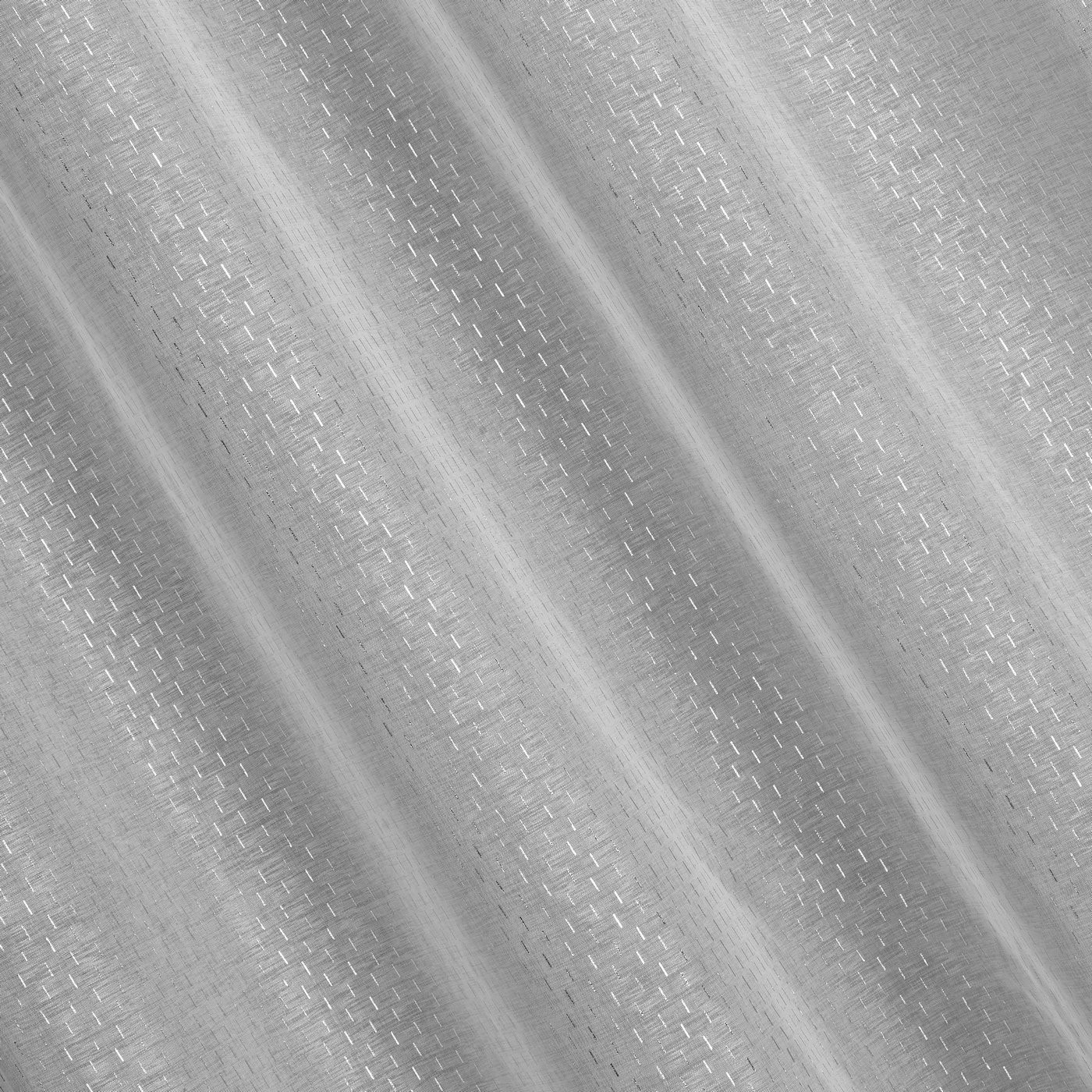 Hotová záclona LOARA bílo-stříbrná - na průchodkách