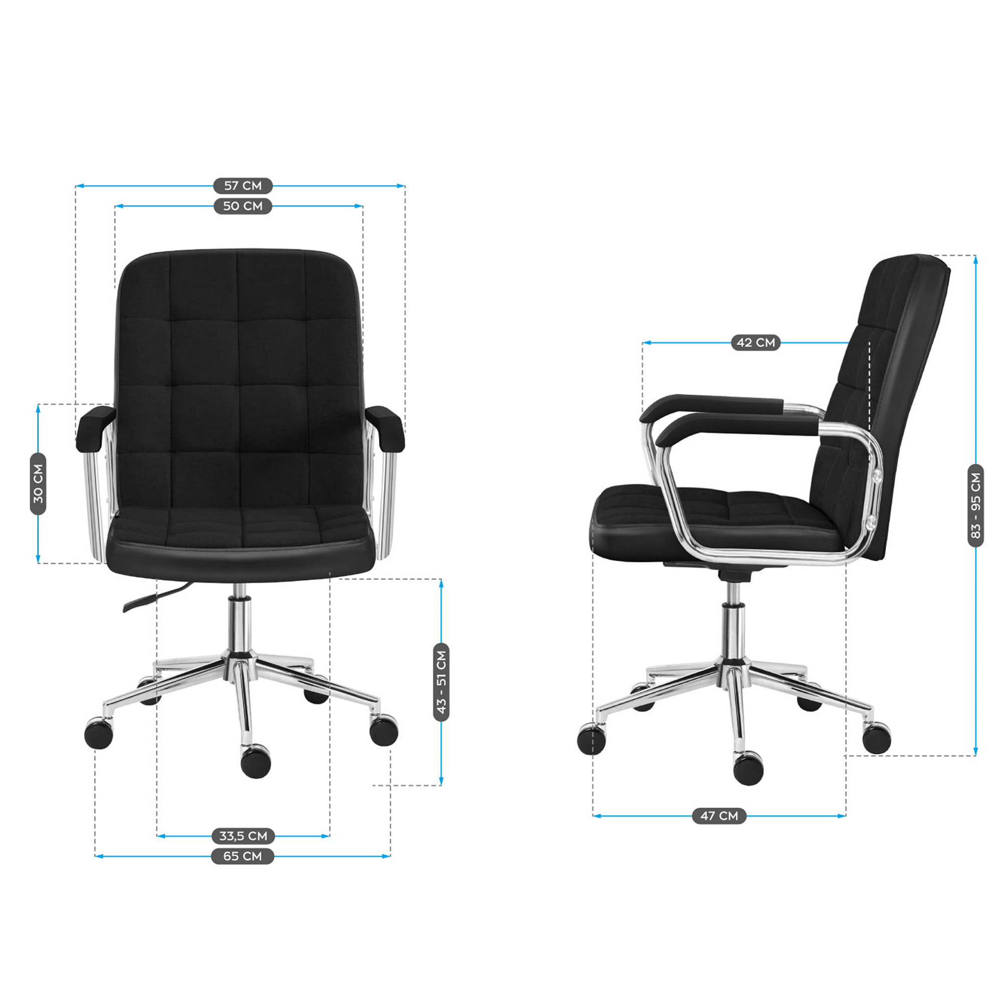 Kancelárska stolička Mark Adler - Future 4.0 čierna mesh