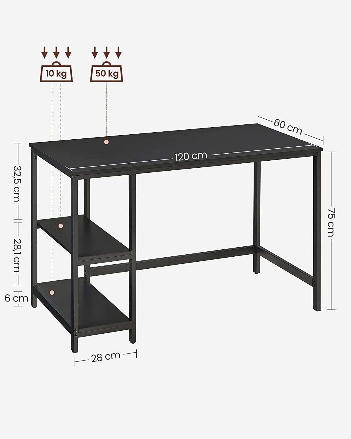 Kancelársky stôl LWD047B16