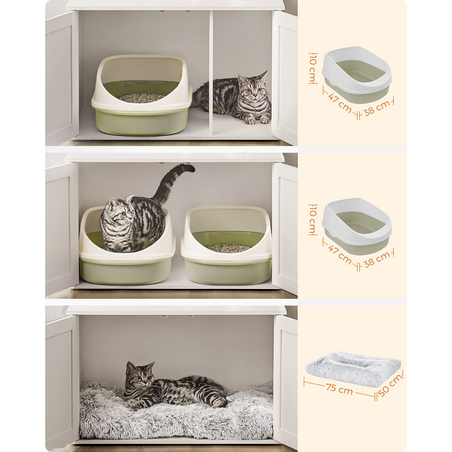Kočičí toaleta / skříňka PCL002W01