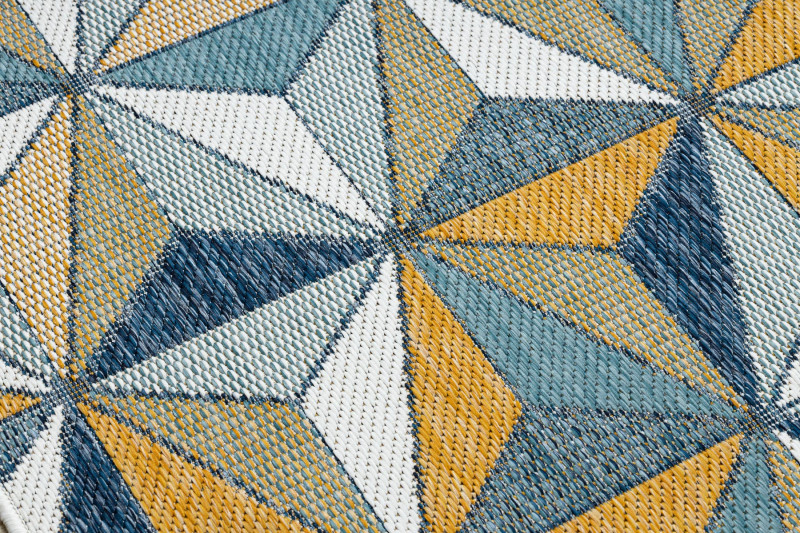 Koberec / behúň šnúrkový SIZAL COOPER Mozaika, Trojuholník 22222 ecru / granátový