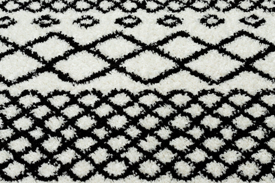 Koberec BERBER SAFI N9040 bílý / černý Fredzle berber marokánský