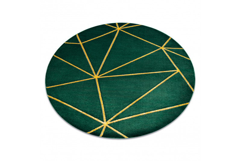 Koberec EMERALD exkluzívny 1013 kruh - glamour, geometrický zelený/zlatý