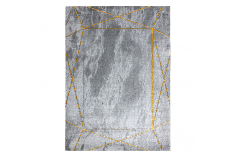 Koberec EMERALD exkluzivní 1022 glamour, styl geometrický, marmur šedý/zlatý