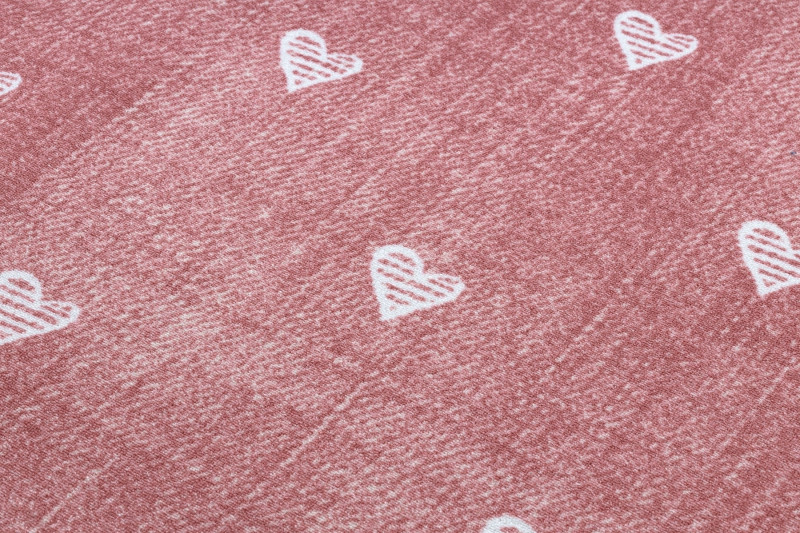 Koberec HEARTS Jeans - růžový