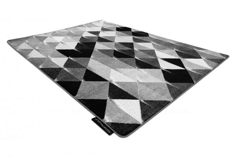 Koberec INTERO PLATIN 3D Trojúhelníky šedý
