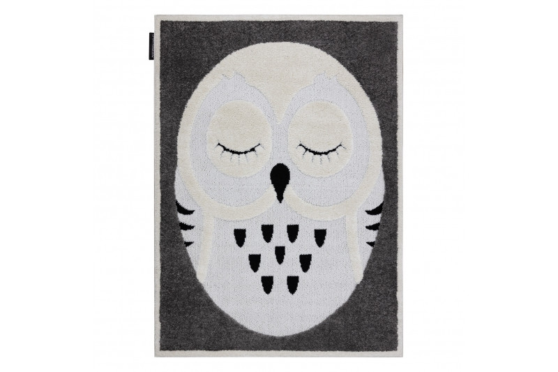 Koberec JOY Owl sivý / krém