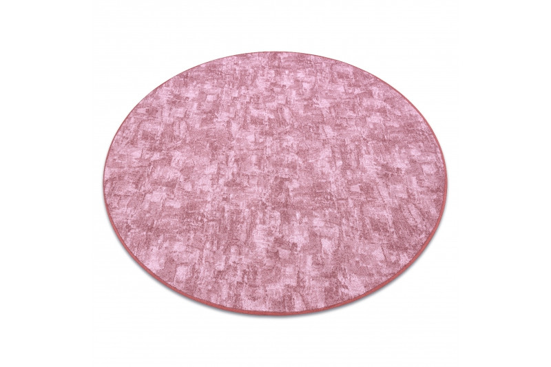 Koberec kruh SOLID pudrovo ružový 60 BETON