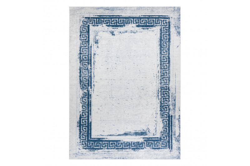 Koberec protiskluzový ANDRE 1213 Řecký vintage - bílý / modrý