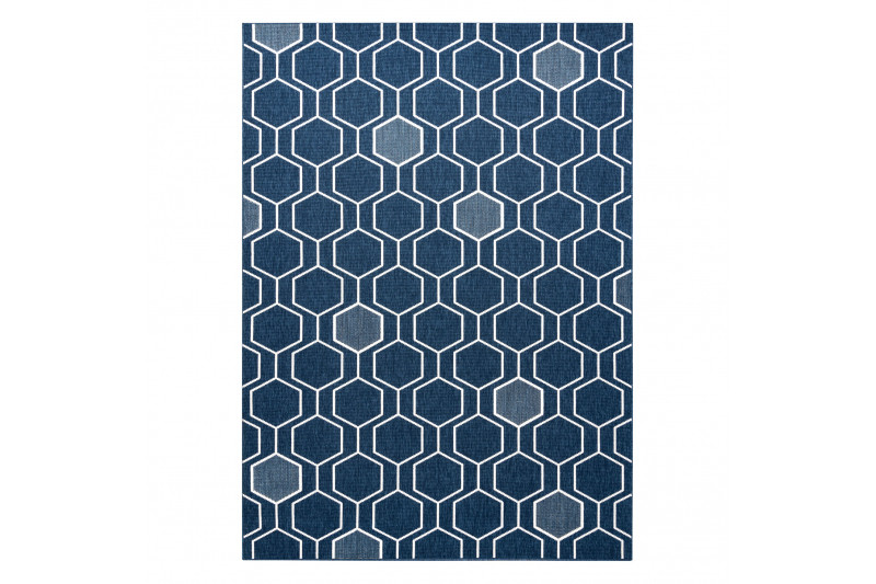 Koberec SPRING 20404994 Hexagon - modrý