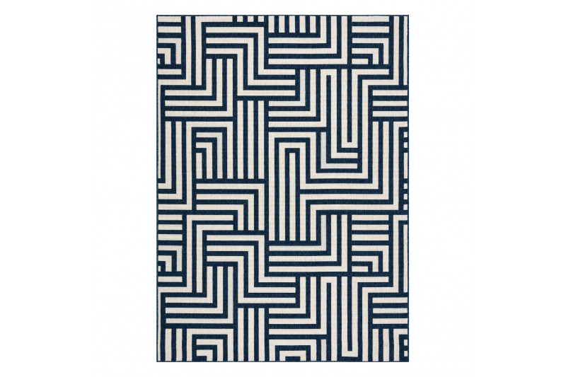 Koberec SPRING 20421994 labyrint - krémový / modrý