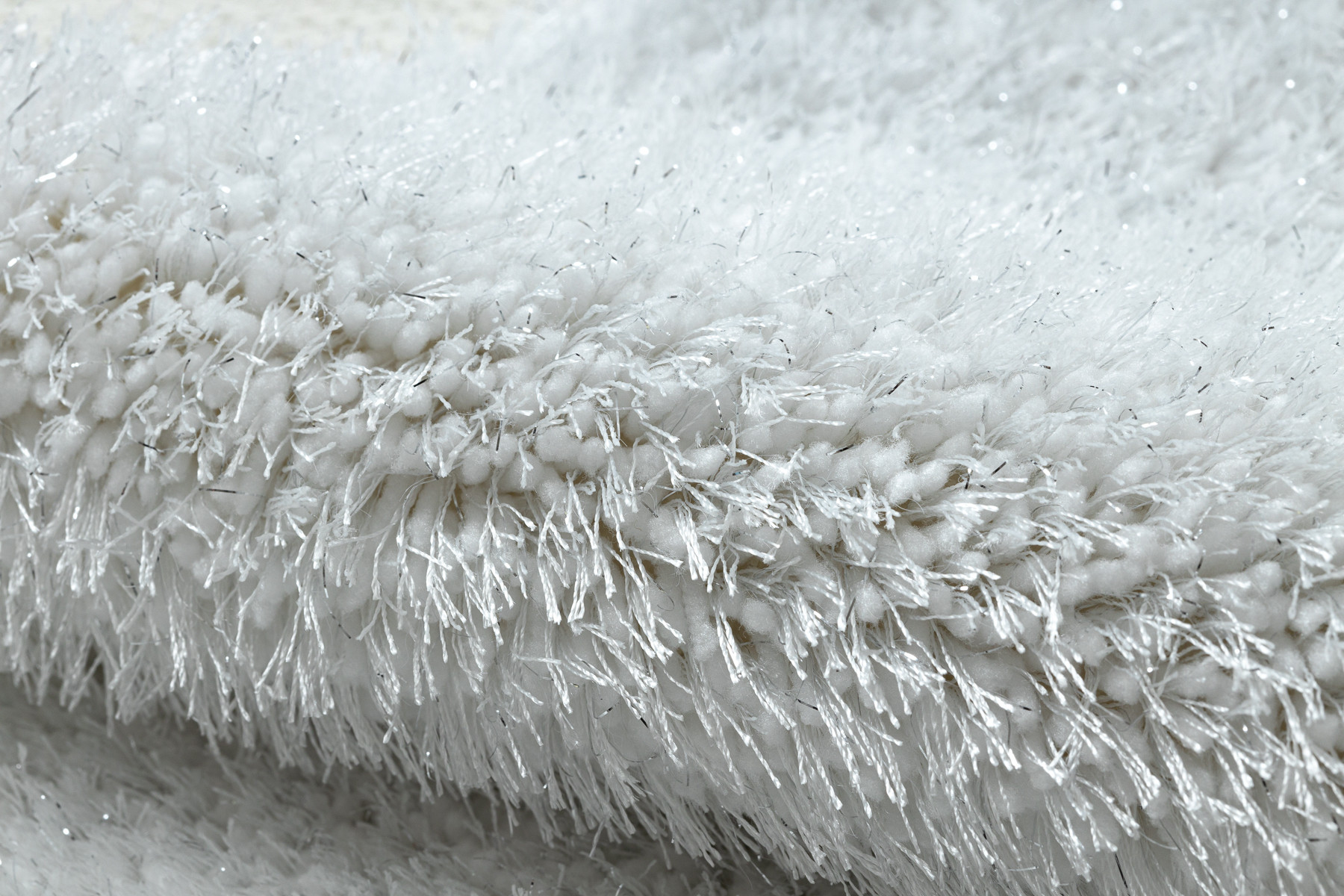 Sada koupelnových koberečků SYNERGY glamour / lurex, bílá