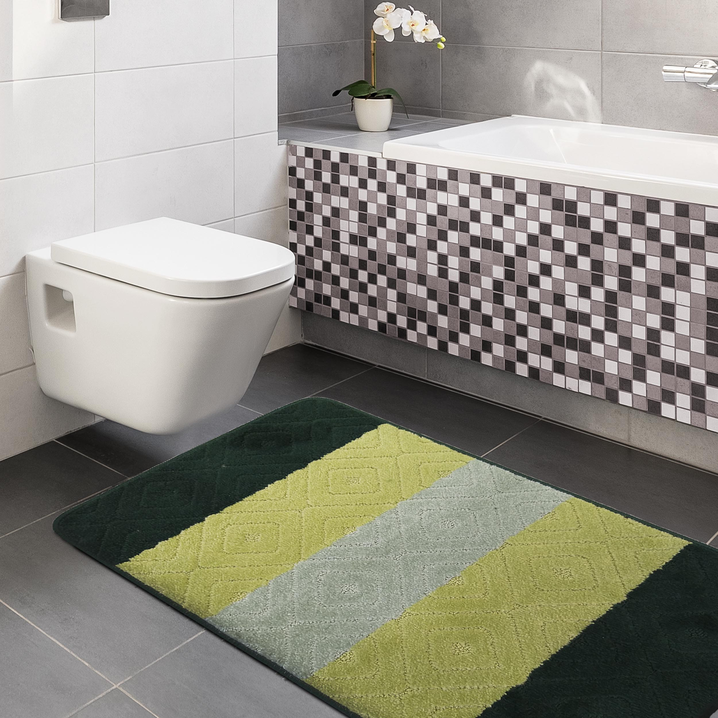 Sada koupelnových koberečků Montana s výřezem 03N zelená