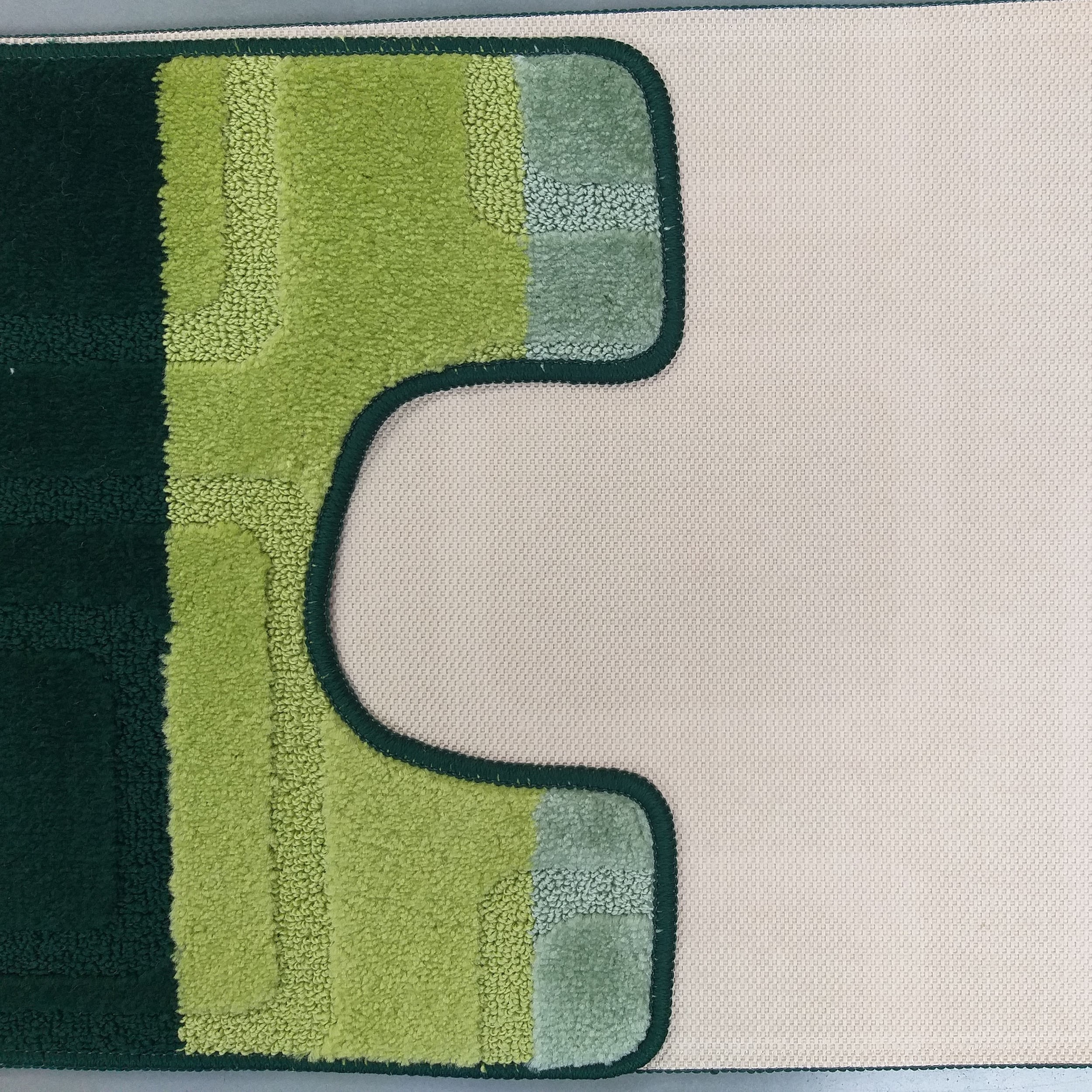 Sada koupelnových koberečků Montana s výřezem 04N zelená