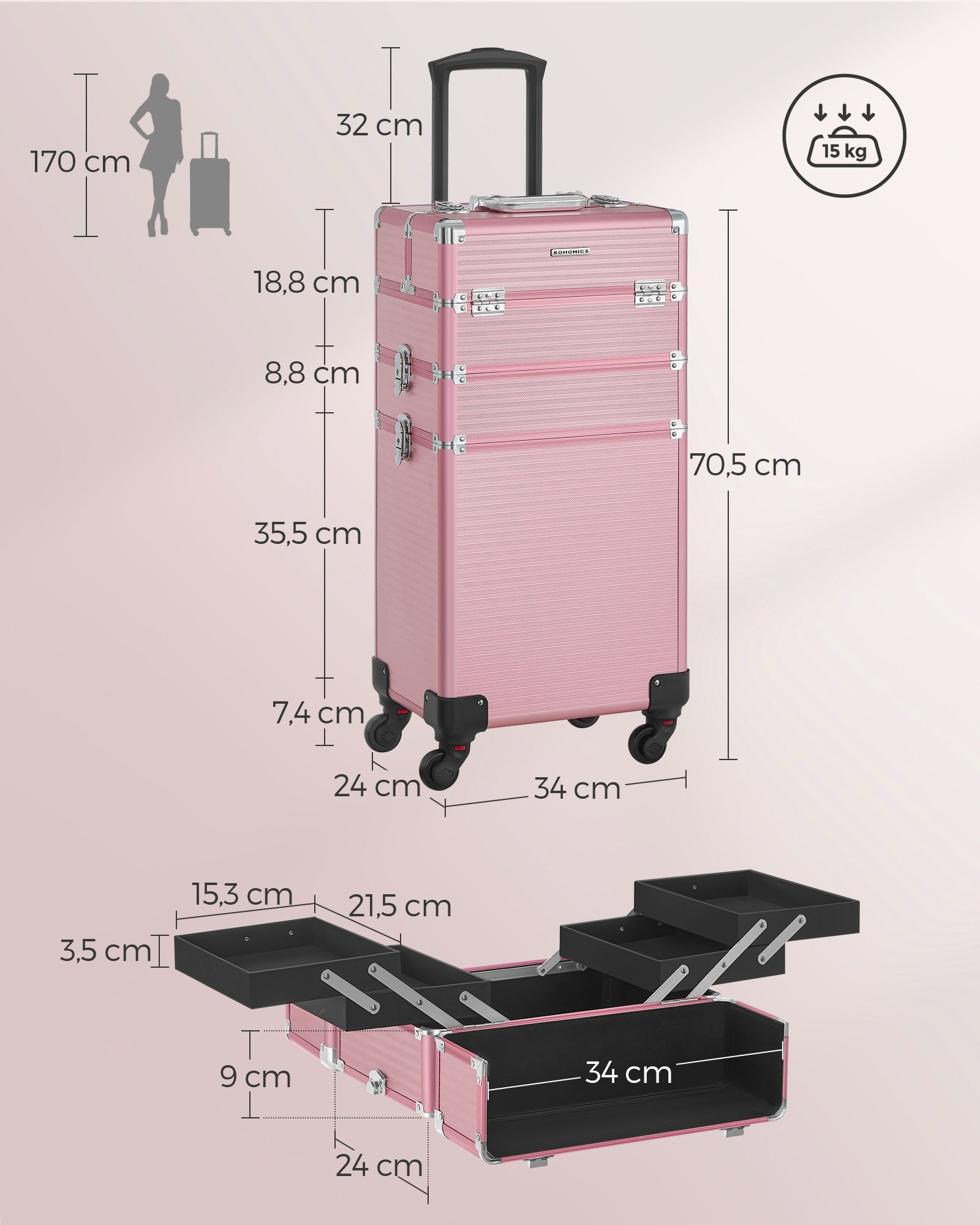 Kozmetický kufrík JHZ014P01