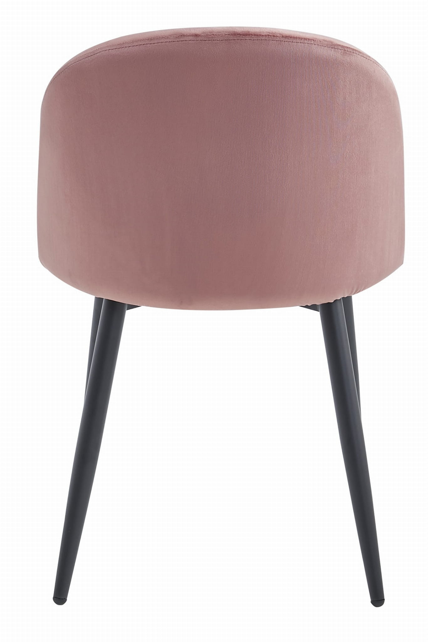 Set dvou jídelních židlí BELLO sametové tmavě růžové (černé nohy) 2ks