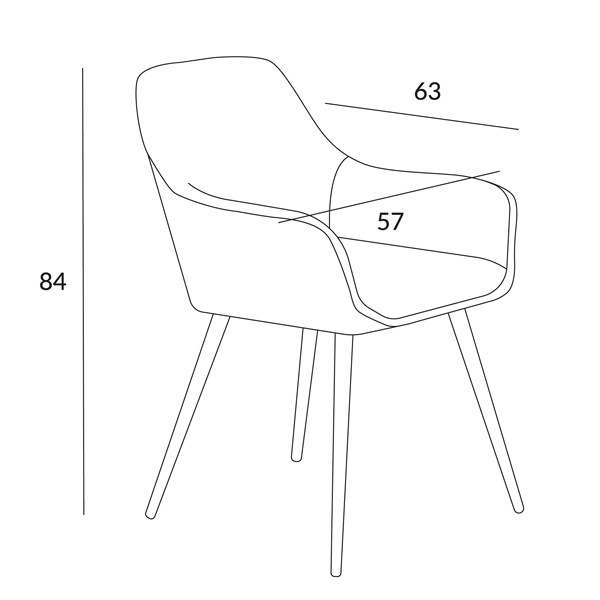 Židle CHERRY sametová granátová ALL 802978