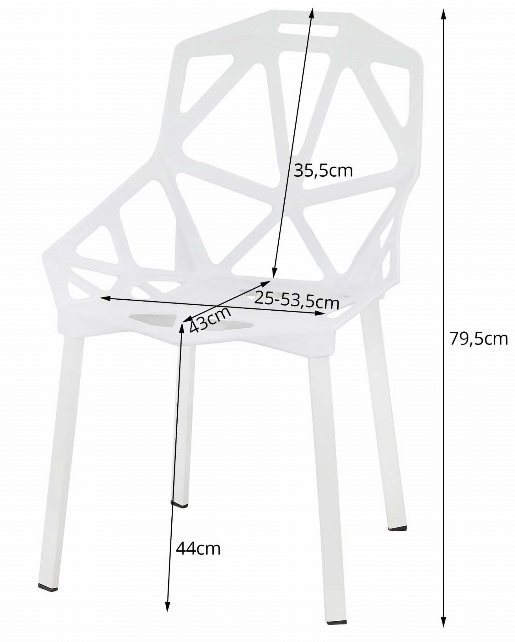 Set tří židlí ESSEN bílé (3ks)