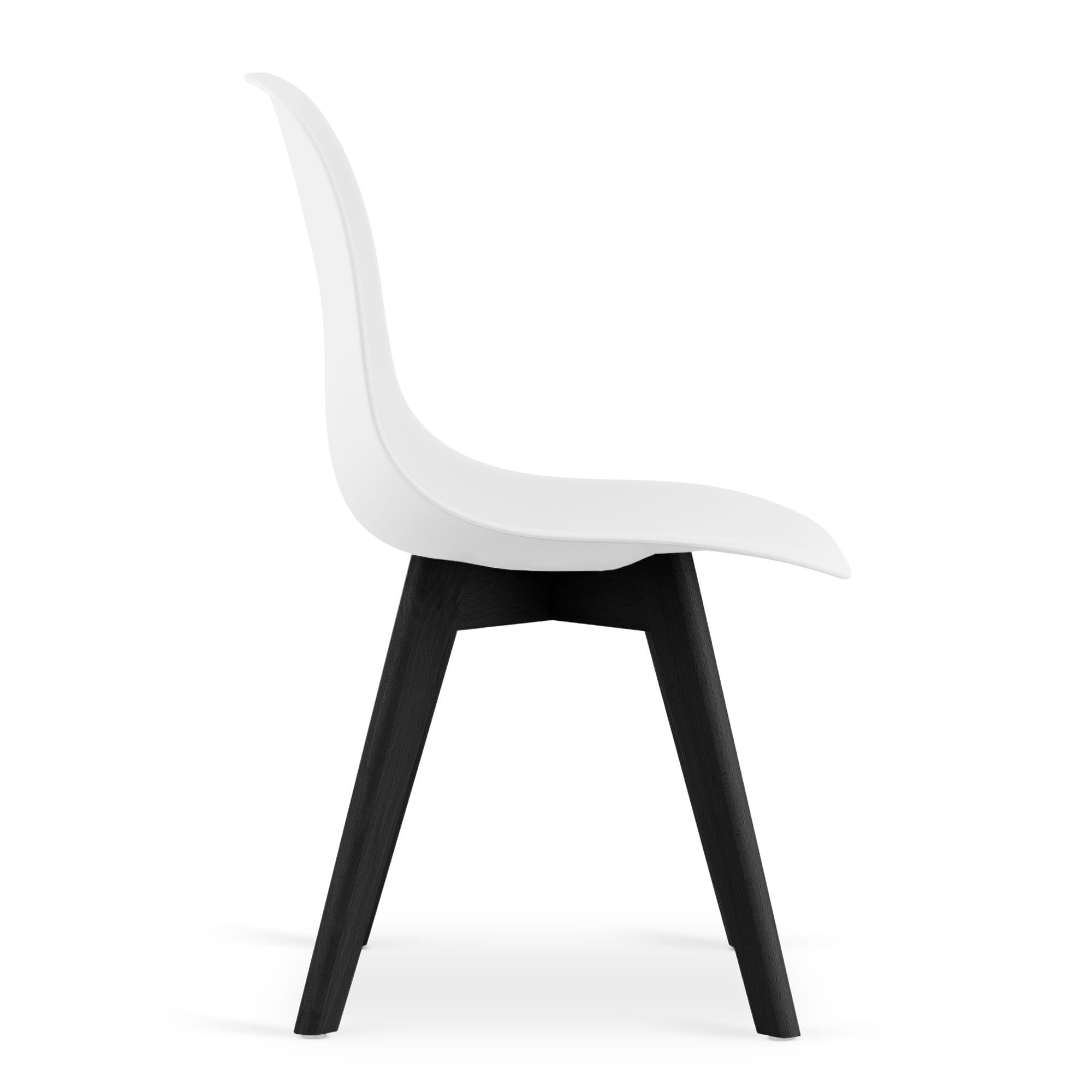 Set dvoch jedálenských stoličiek KITO biele (čierne nohy) 2ks