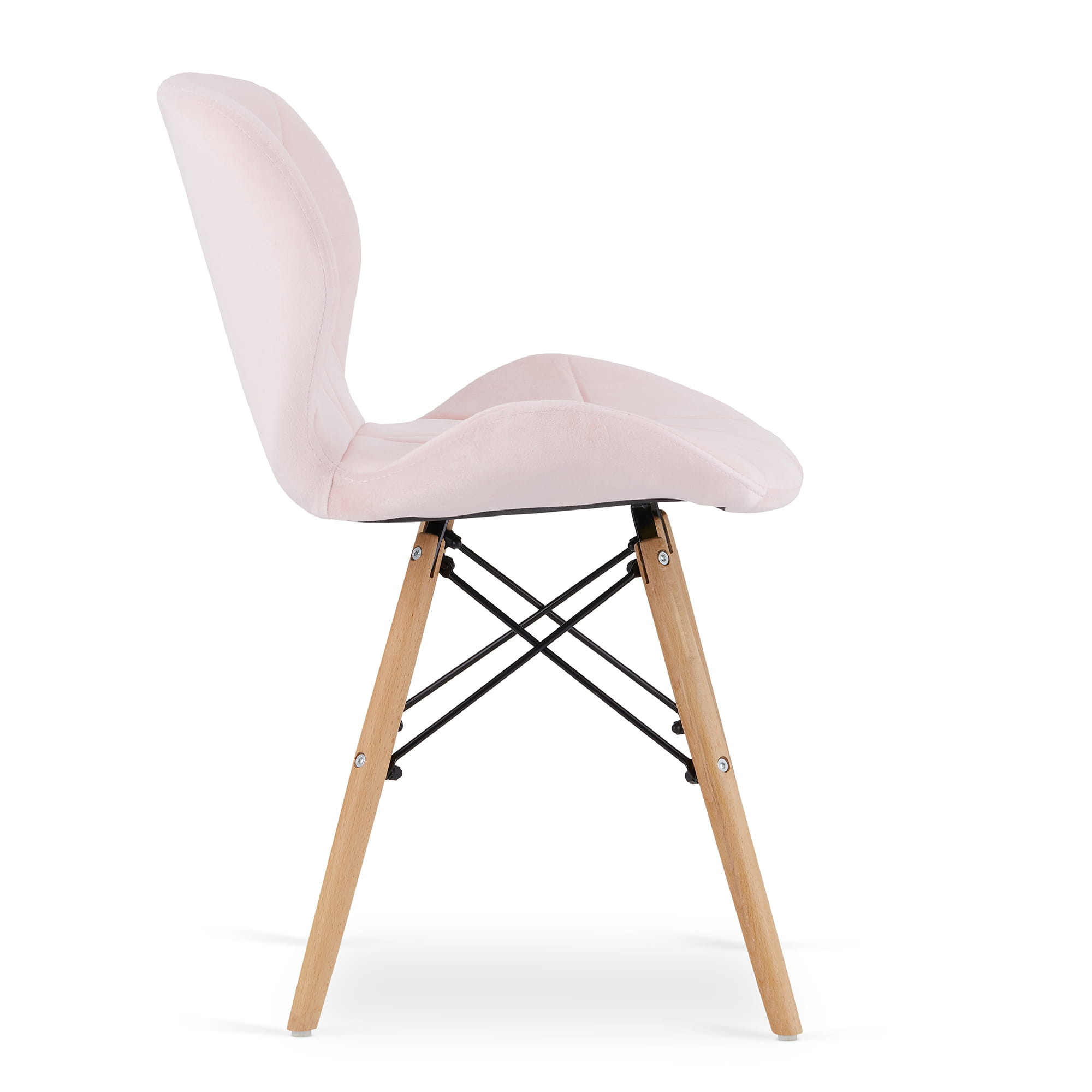 Jedálenská stolička LAGO ružová (hnedé nohy)