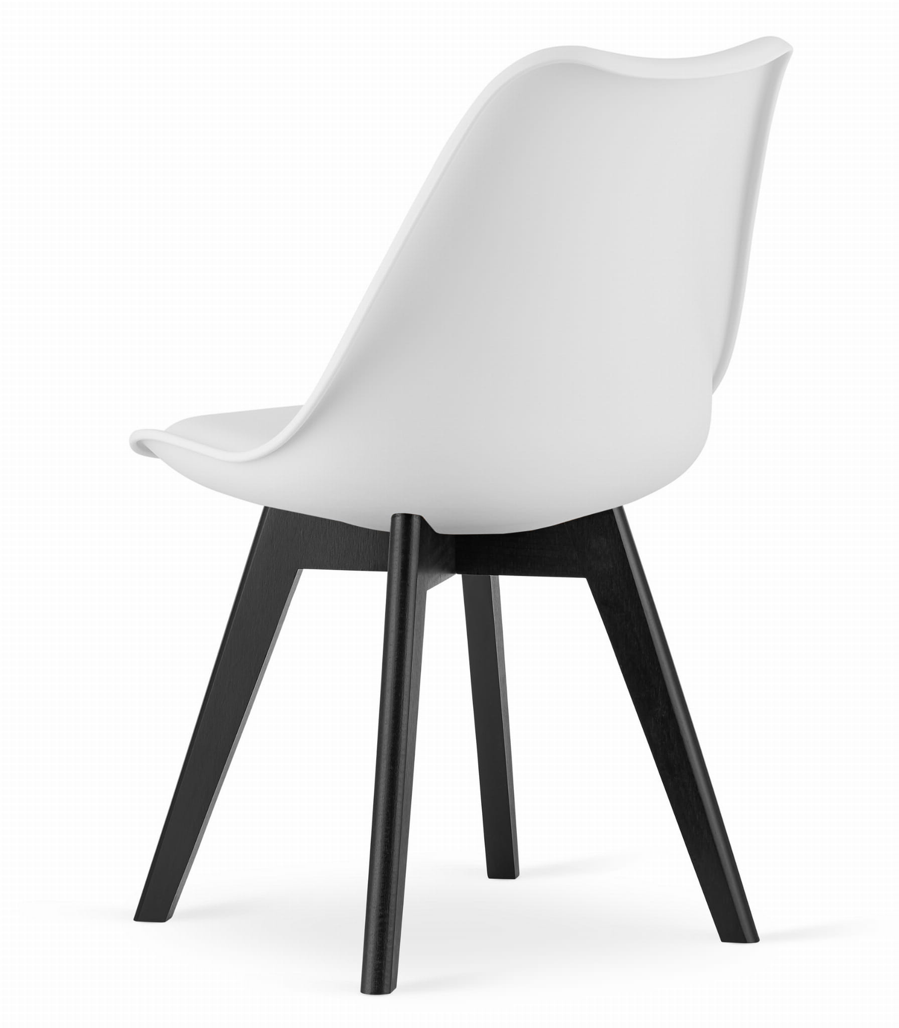 Set tří jídelních židlí MARK - bílá (černé nohy) (3ks)