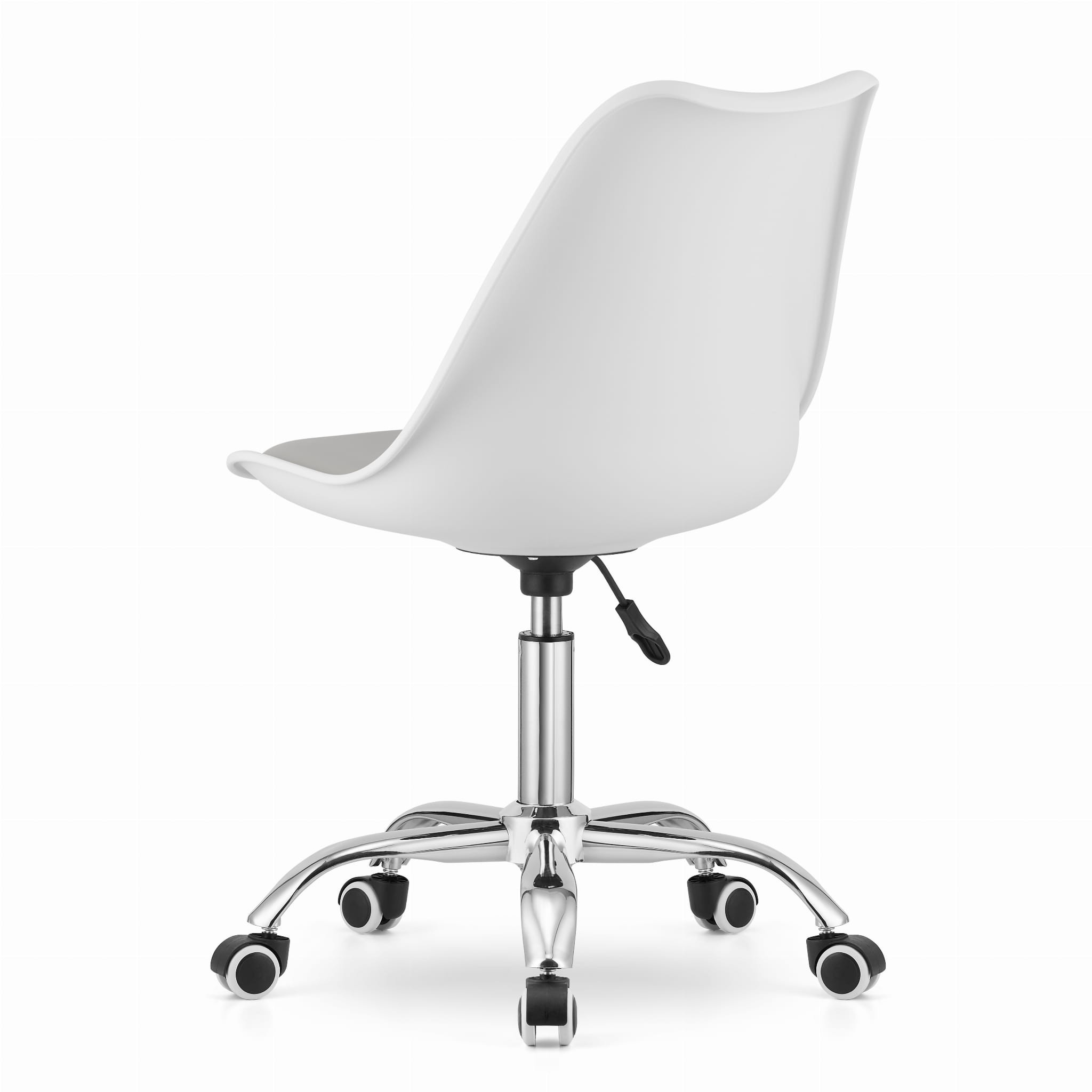Otočná stolička ALBA - bielo/sivá
