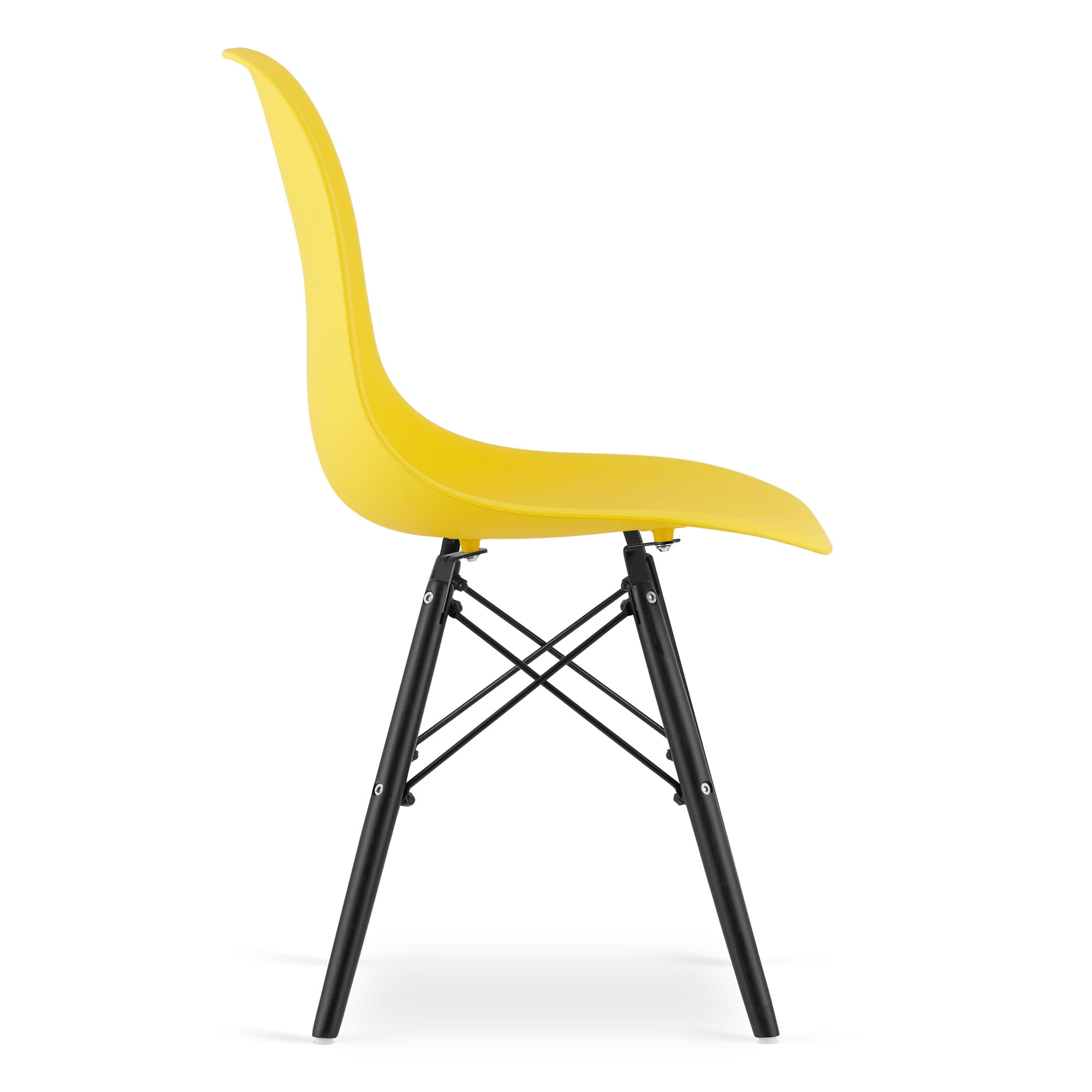 Set jedálenských stoličiek OSAKA žlté (čierne nohy) 4ks