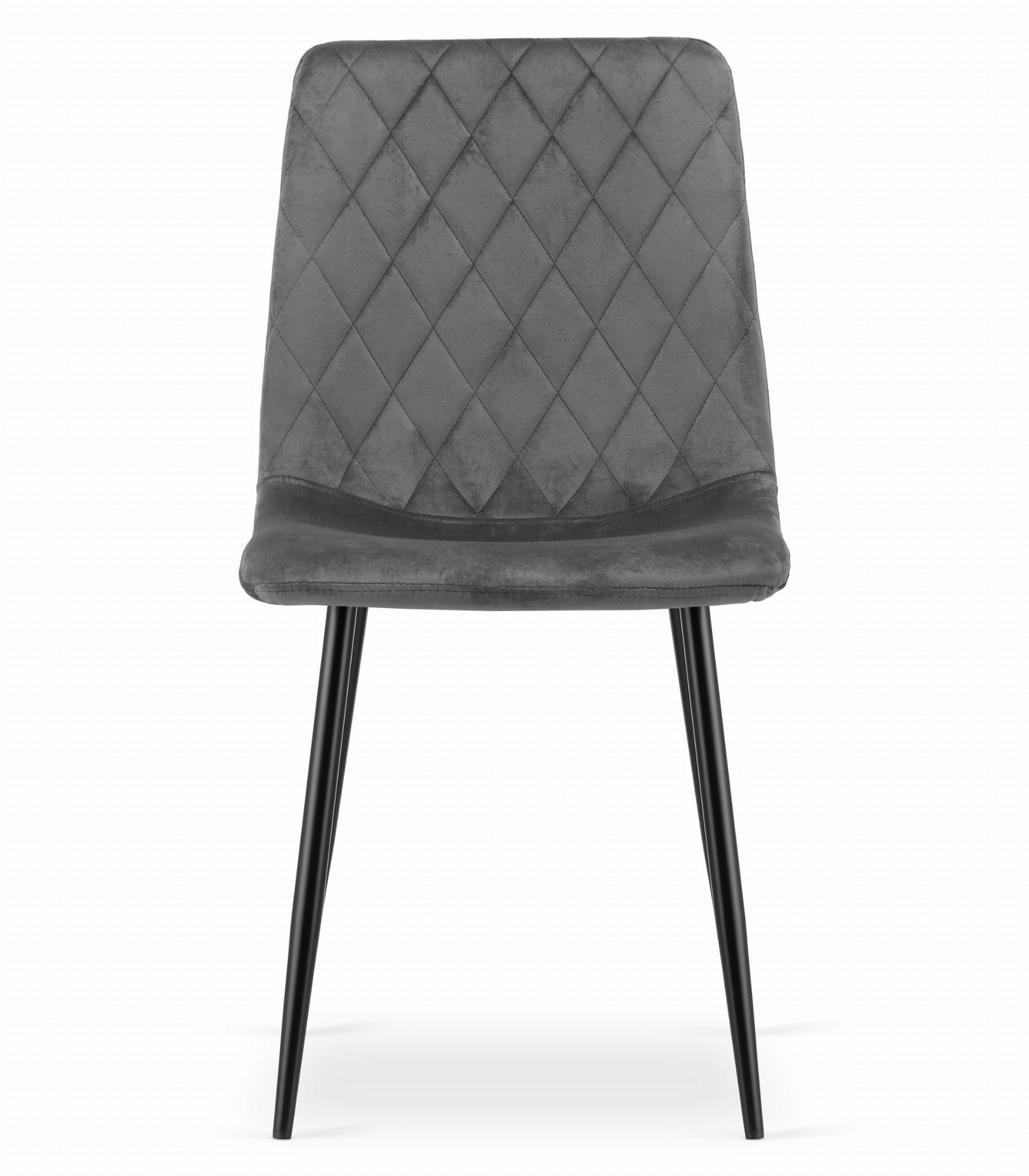 Jedálenská stolička TURIN zamat sivá (čierne nohy)