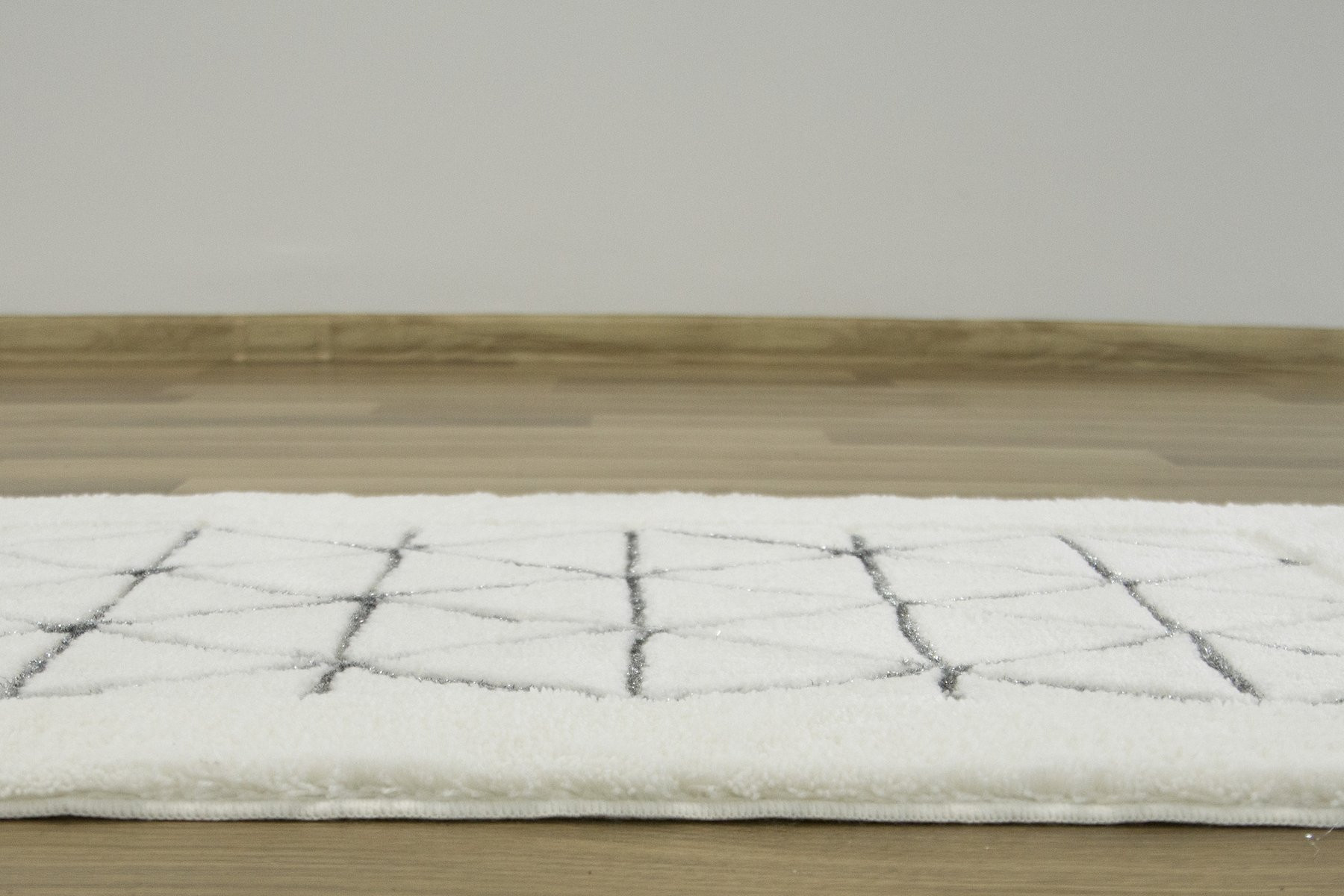 Koupelnový kobereček Jarpol Agadir Lurex bílý