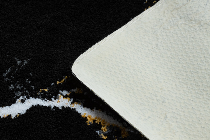 Koupelnový kobereček MARBLE mramor, protiskluzový, měkký - černý
