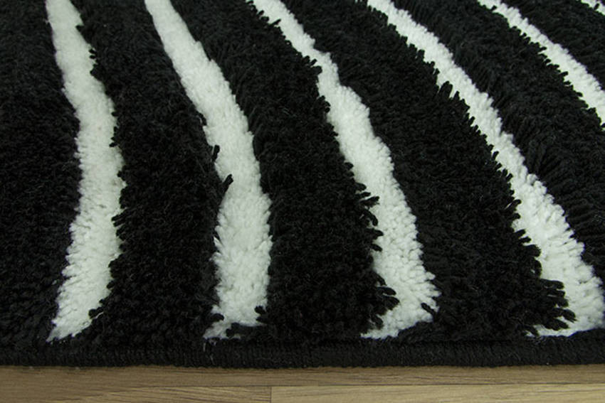 Koupelnový kobereček Premium 19 černý / bílý