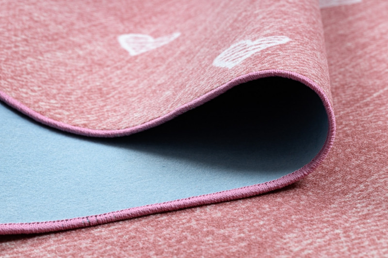 Metrážový koberec HEARTS Jeans - růžový