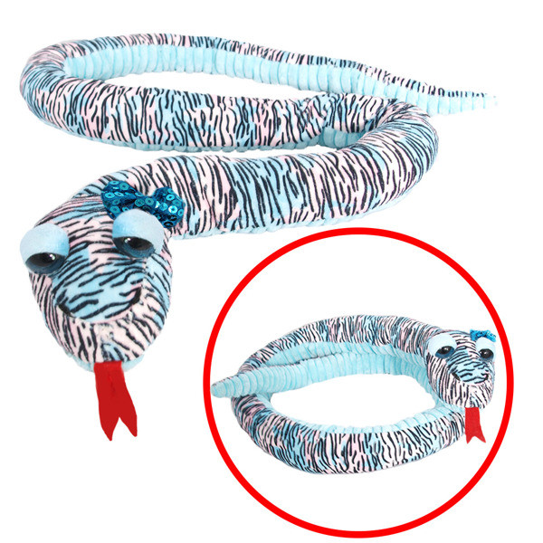 Plyšový had modro-fialový 13377