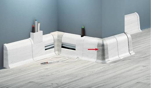 Podlahová lišta Premium Cezar 89 biela 250 cm 