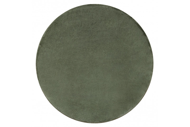 Protišmykový koberec POSH kruh zelený, plyš