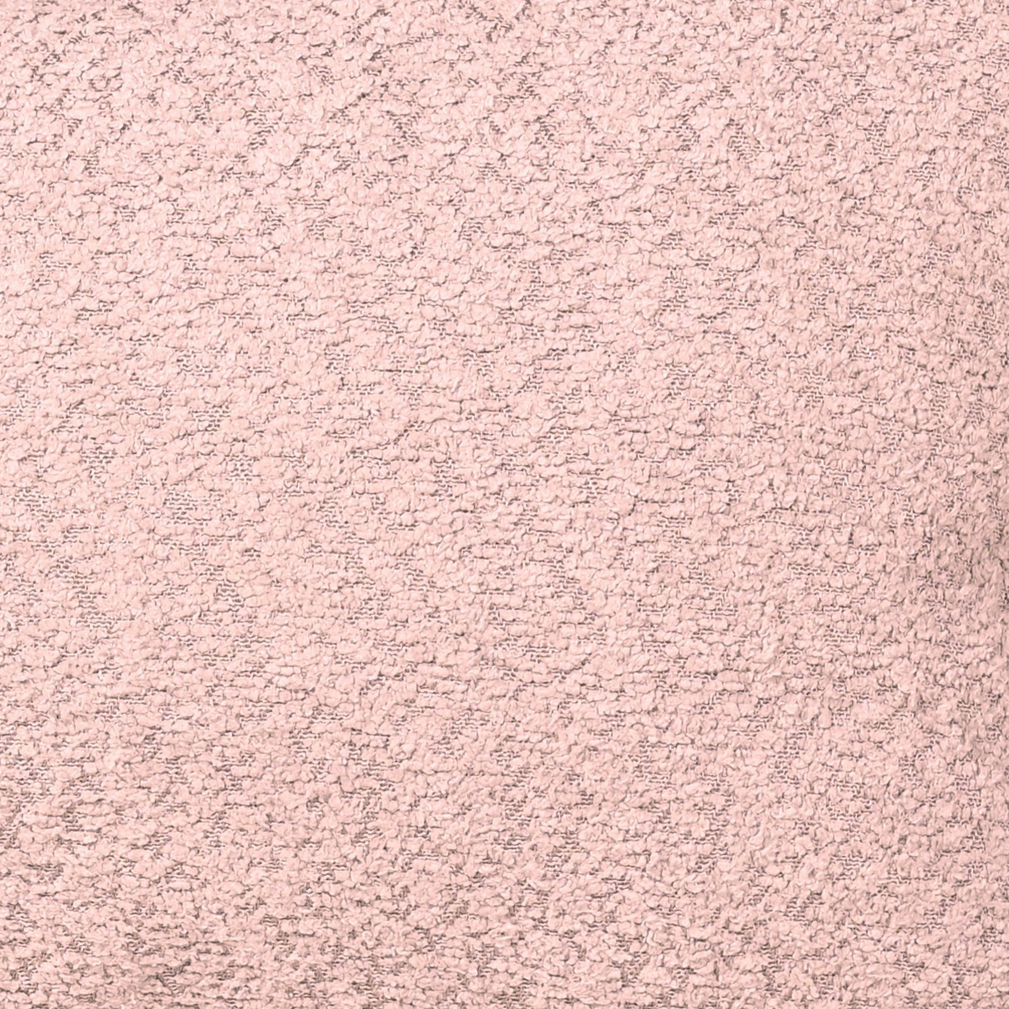 Taburetka Cilindro pudrově růžová bouclé