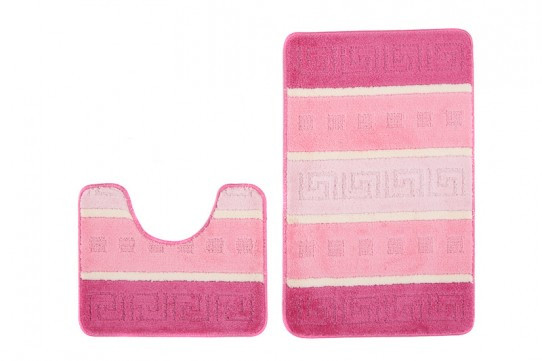 Sada kúpeľňových koberčekov MULTI B5016 grécky, ružový