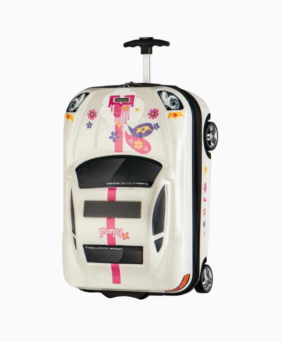Dětský kabinový kufr DAKAR bílé auto