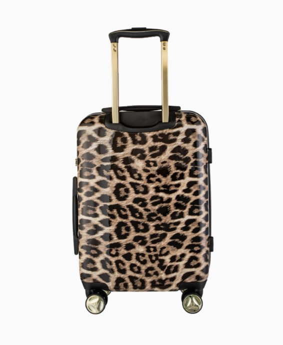 Kabínový kufor s leopardím vzorom