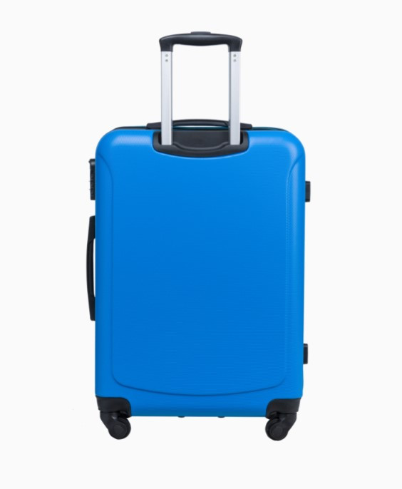Stredný modrý kufor s kombinačným zámkom