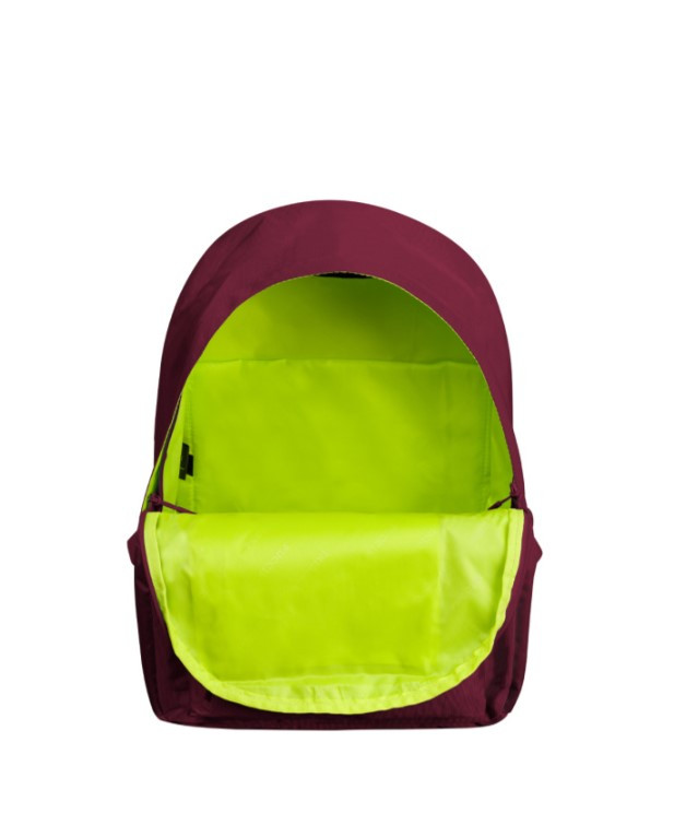 Bordový batoh Vibe s neonovou podšívkou
