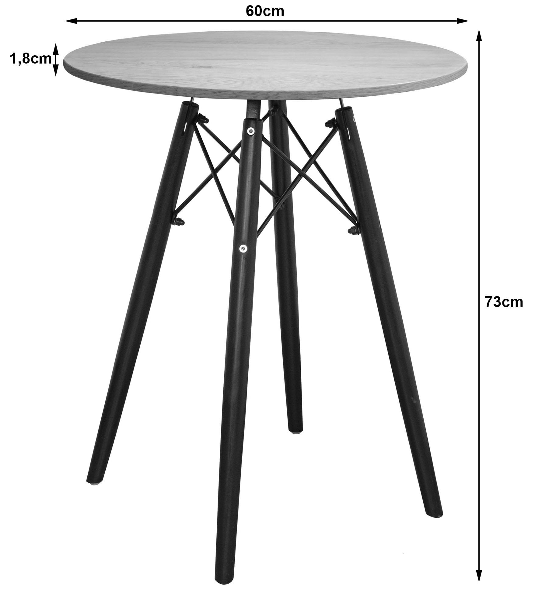 Okrúhly stôl TODI 60 cm popol