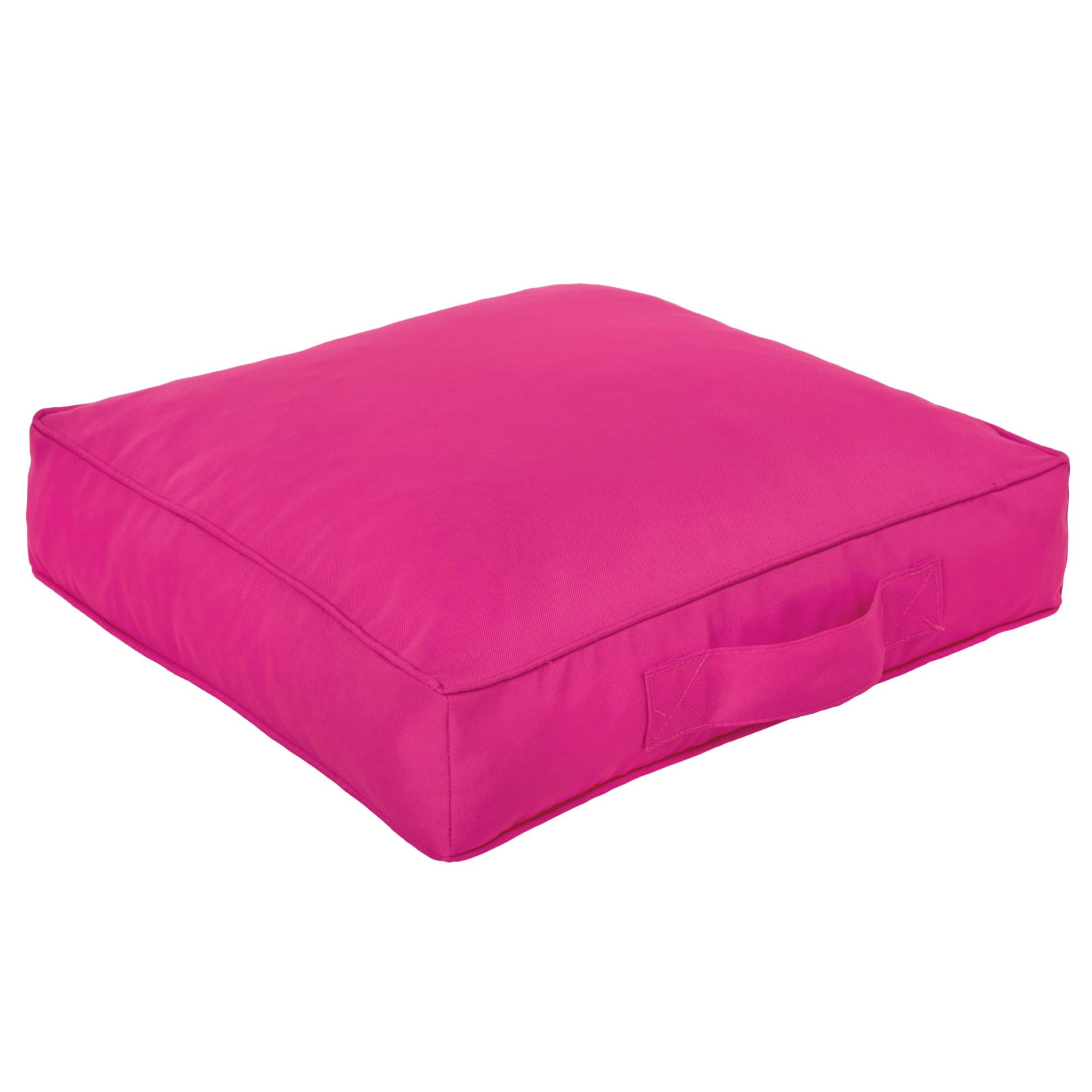 Štvorcový sedák ružový nylon